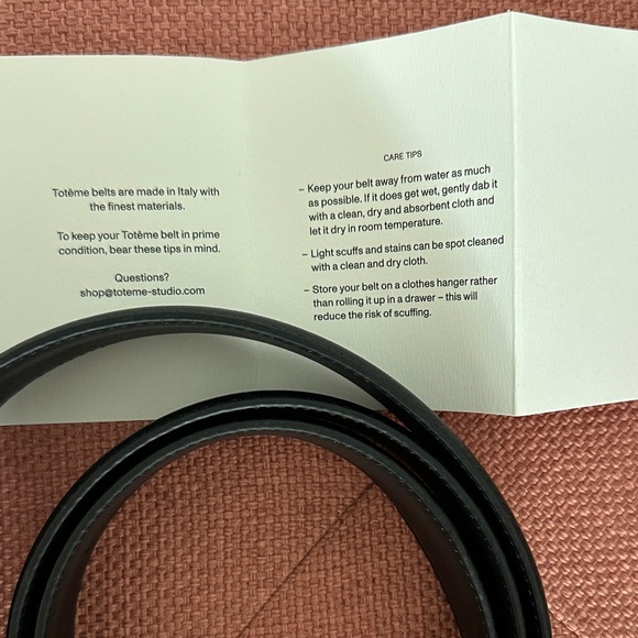 Toteme Black Leather Belt main image 9